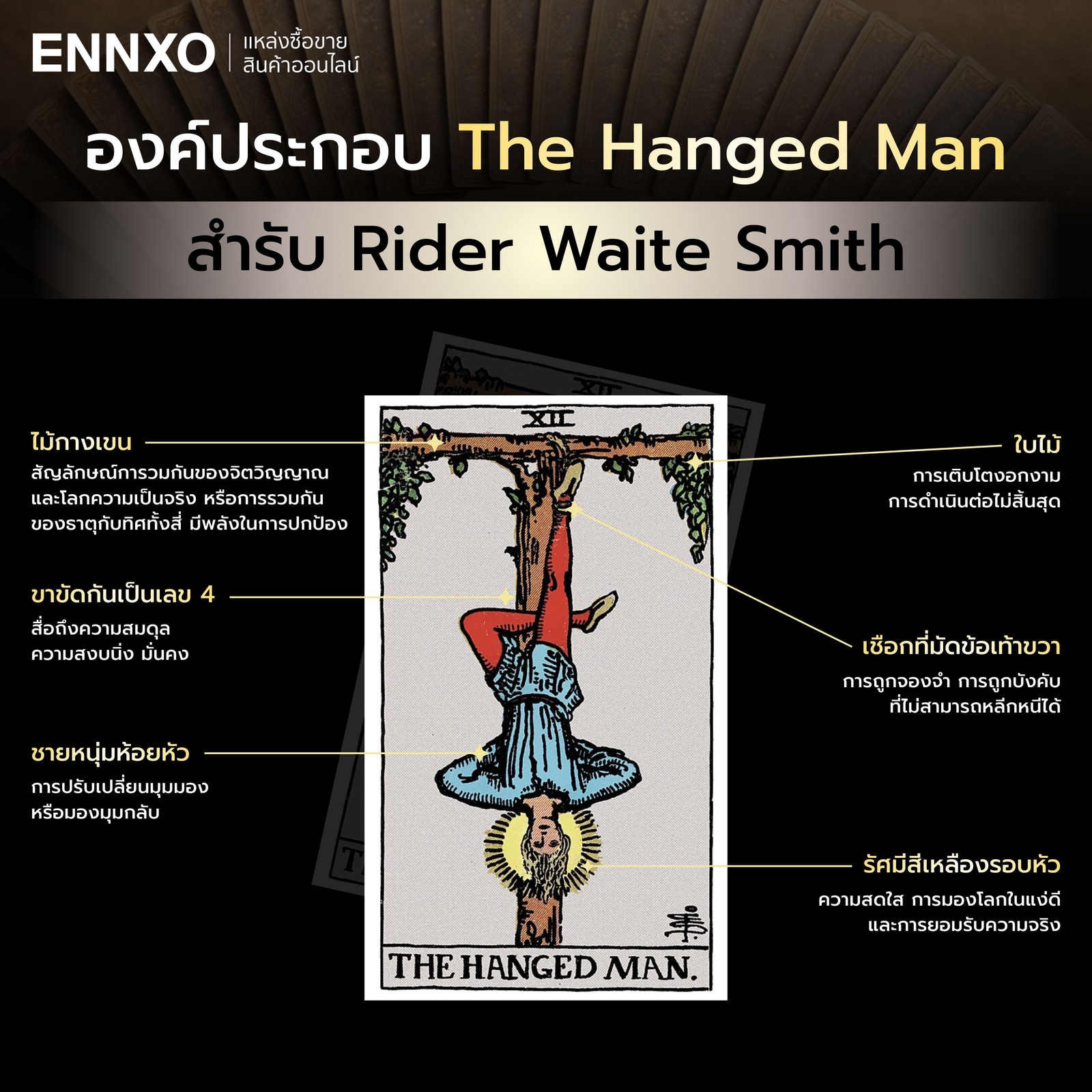 ไพ่ The Hanged Man ความหมายและนัยที่ซ่อนอยู่