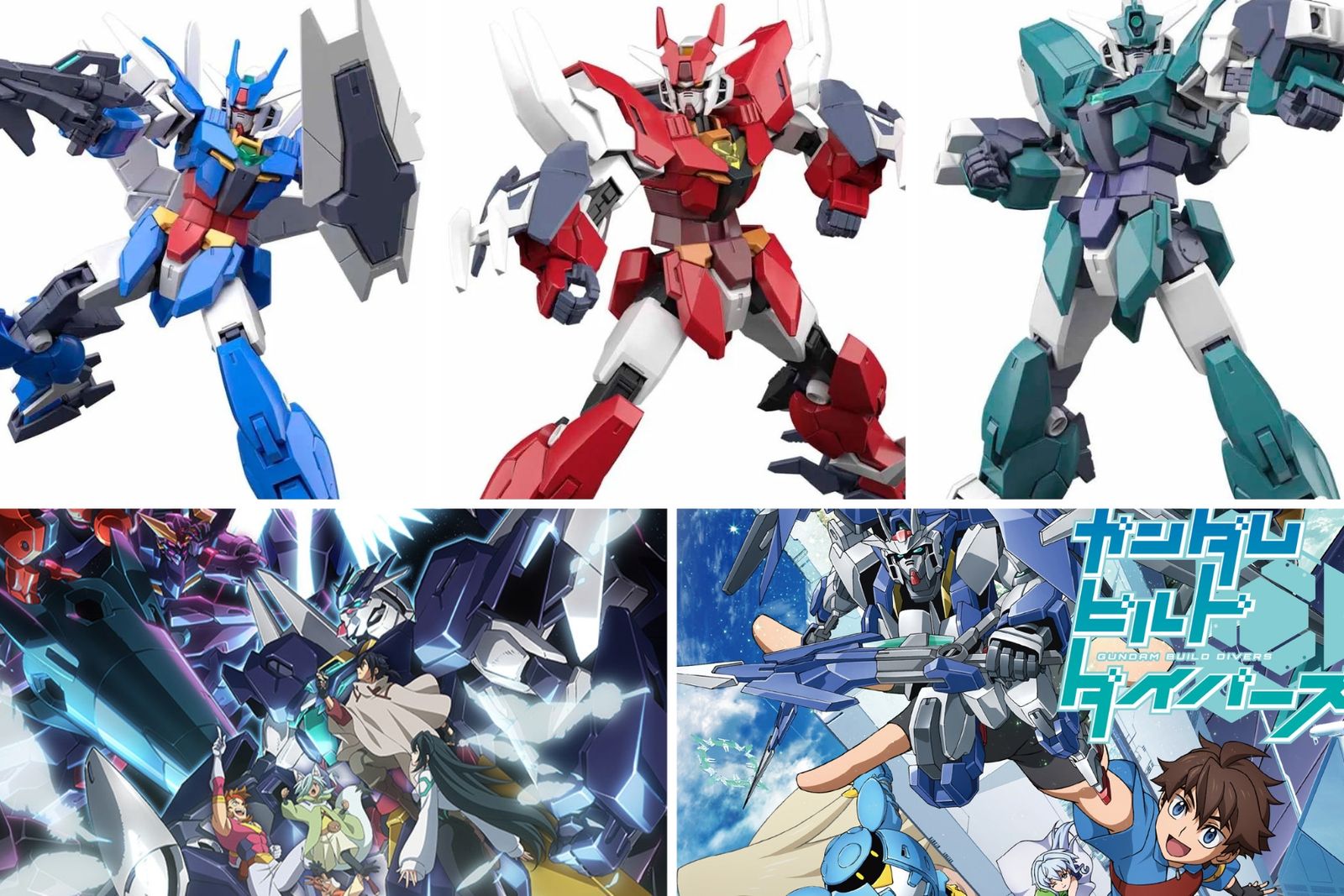 การ์ตูนและโมเดลจากเรื่อง Gundam Build Divers