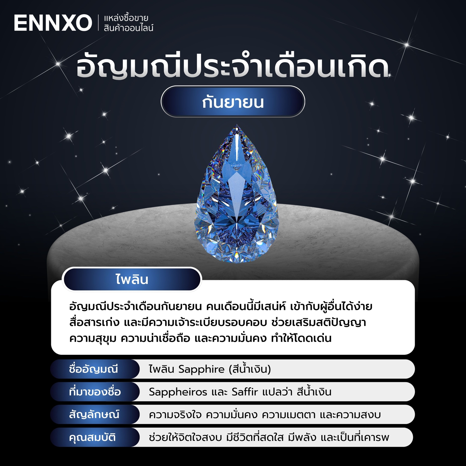 อัญมณี ประจำเดือนกันยายน