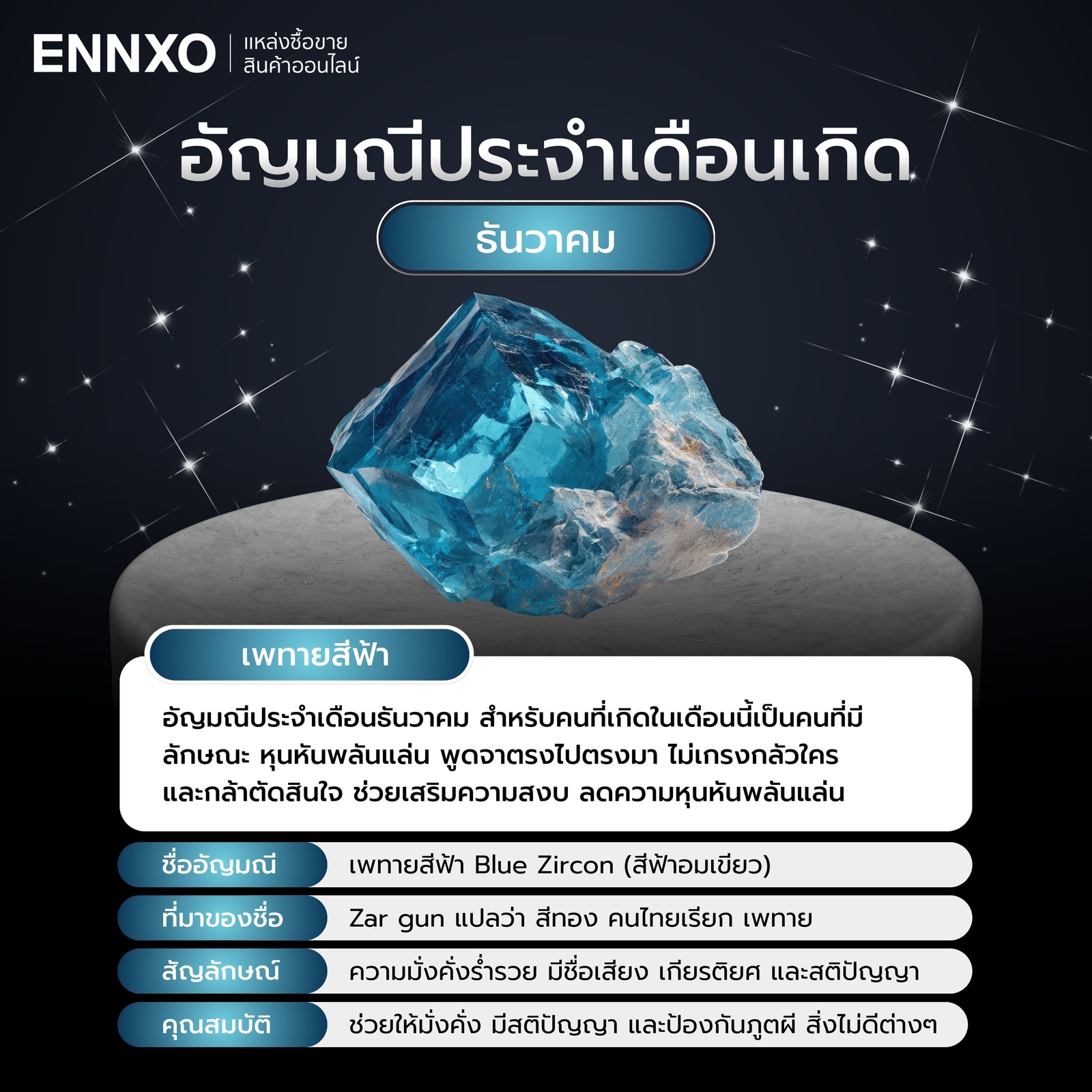 อัญมณี ประจำเดือนธันวาคม