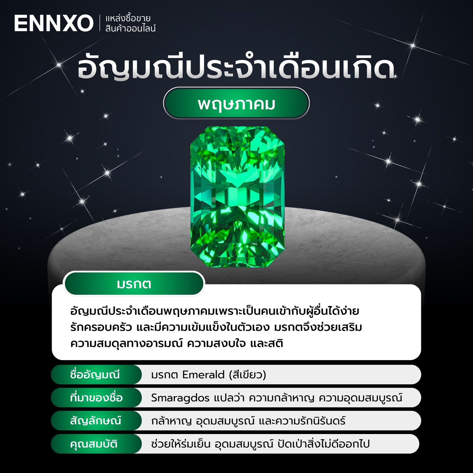 อัญมณี ประจำเดือนพฤษภาคม