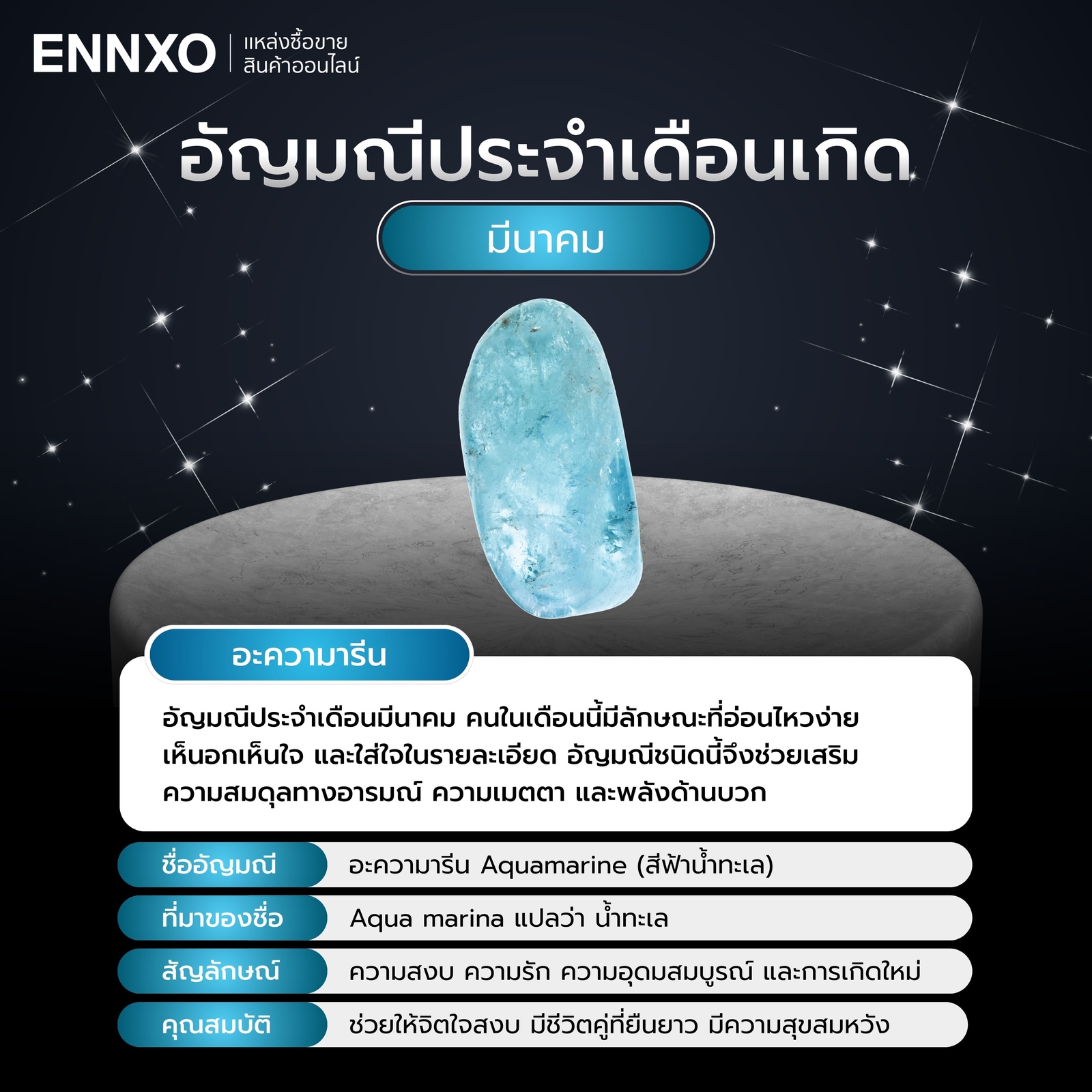 อัญมณี ประจำเดือนมีนาคม