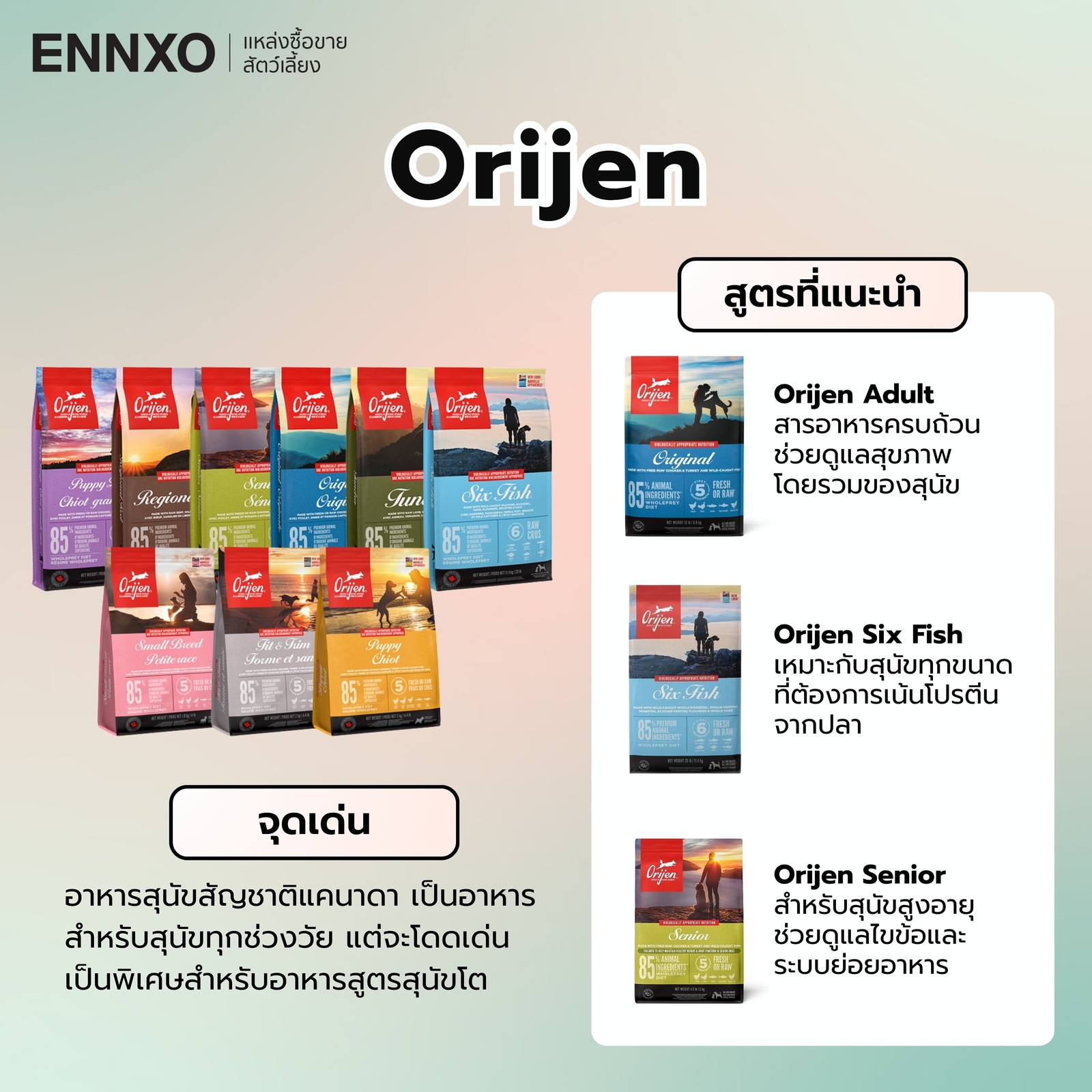 อาหารสุนัข Orijen