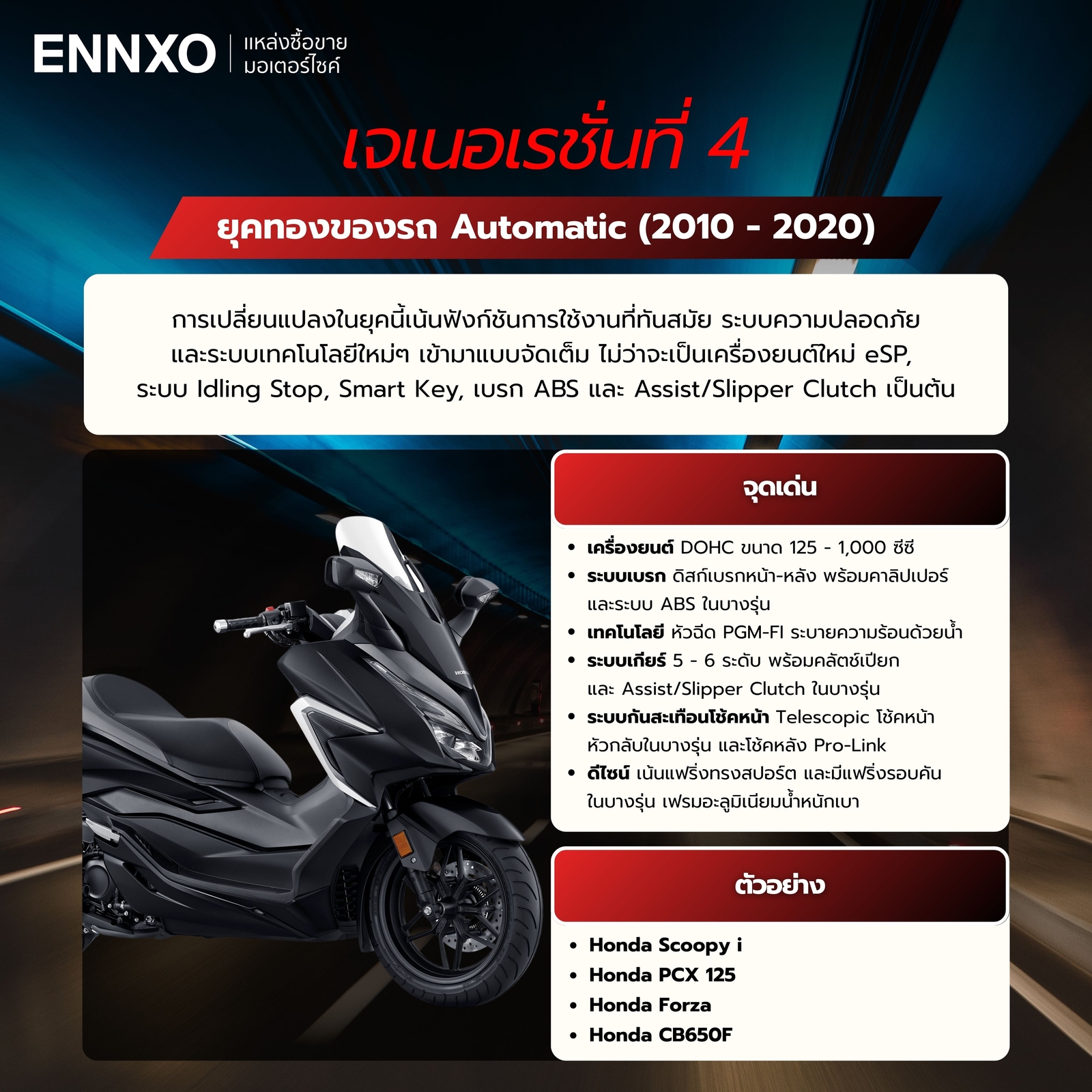 ฮอนด้าออโตเมติกมีรุ่นไหนบ้าง