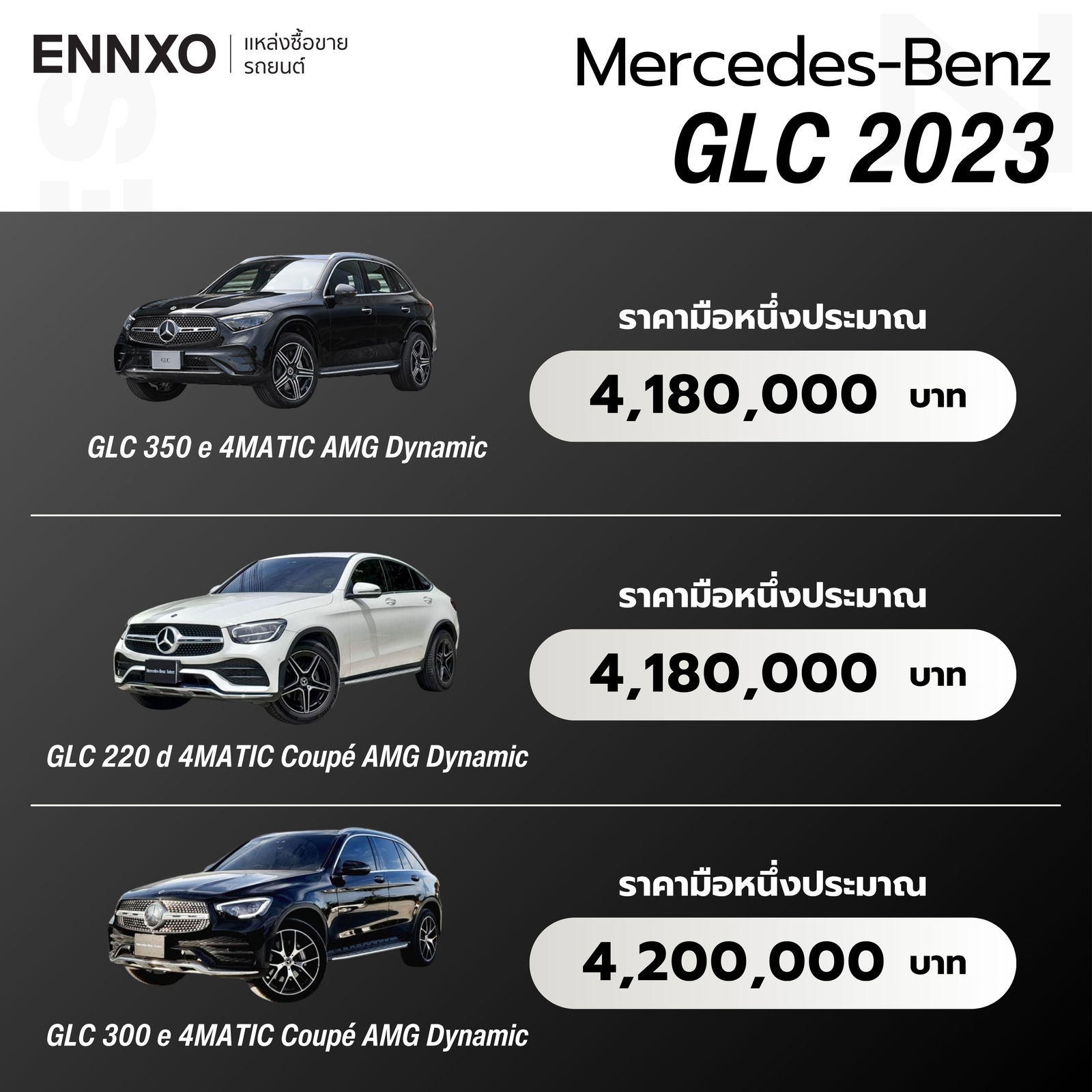 เบนซ์ GLC-2 2023 ราคา
