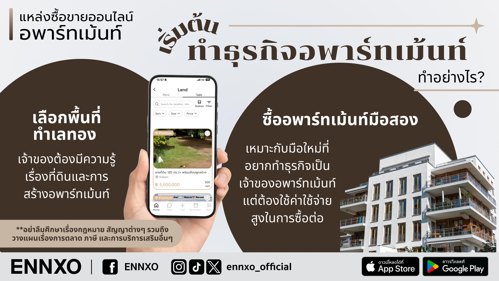 ENNXO ตลาดปล่อยเช่า-ขายอพาร์ทเม้นท์