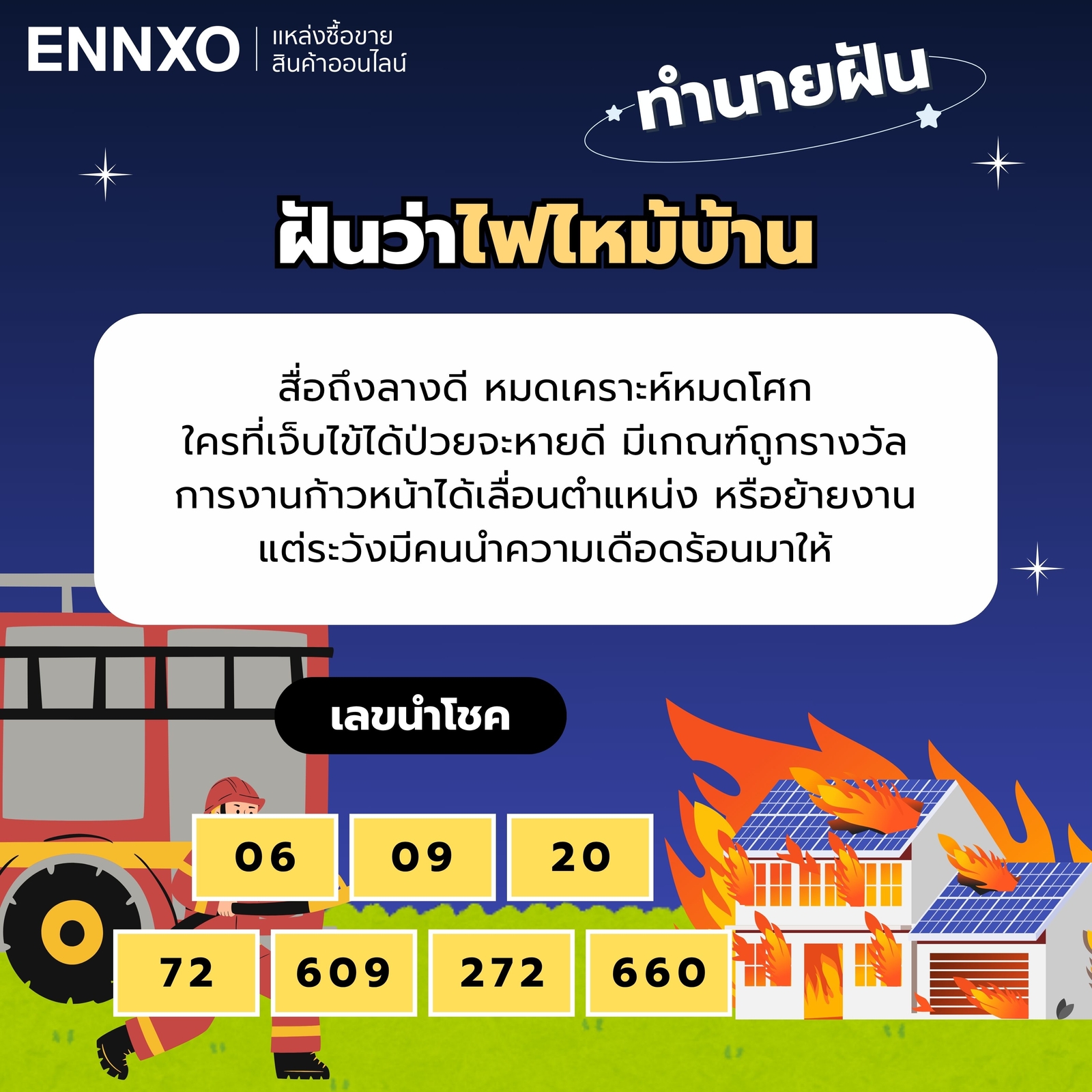 เลขเด็ด ฝันว่าไฟไหม้บ้าน