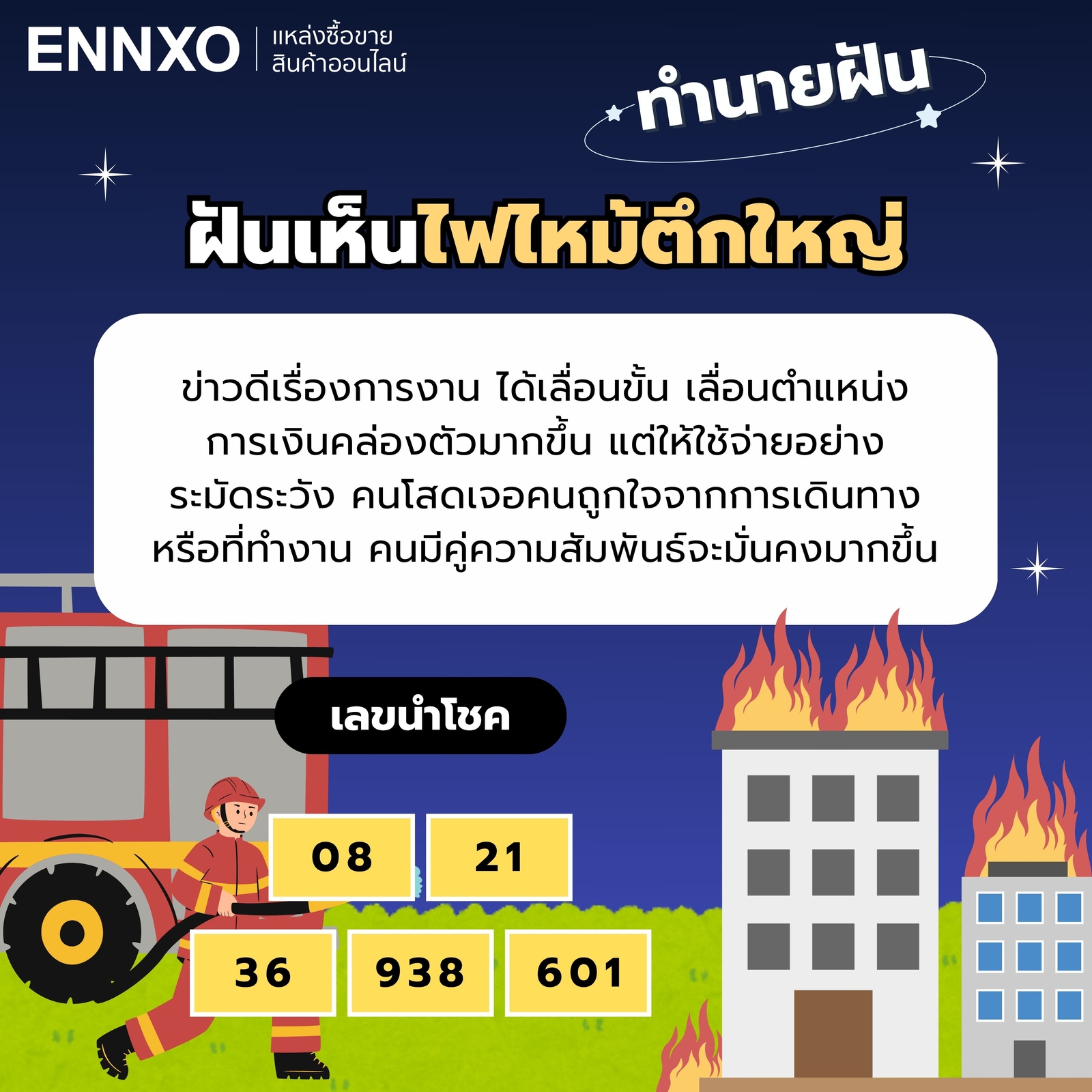 เลขเด็ด ฝันเห็นไฟไหม้ตึกใหญ่