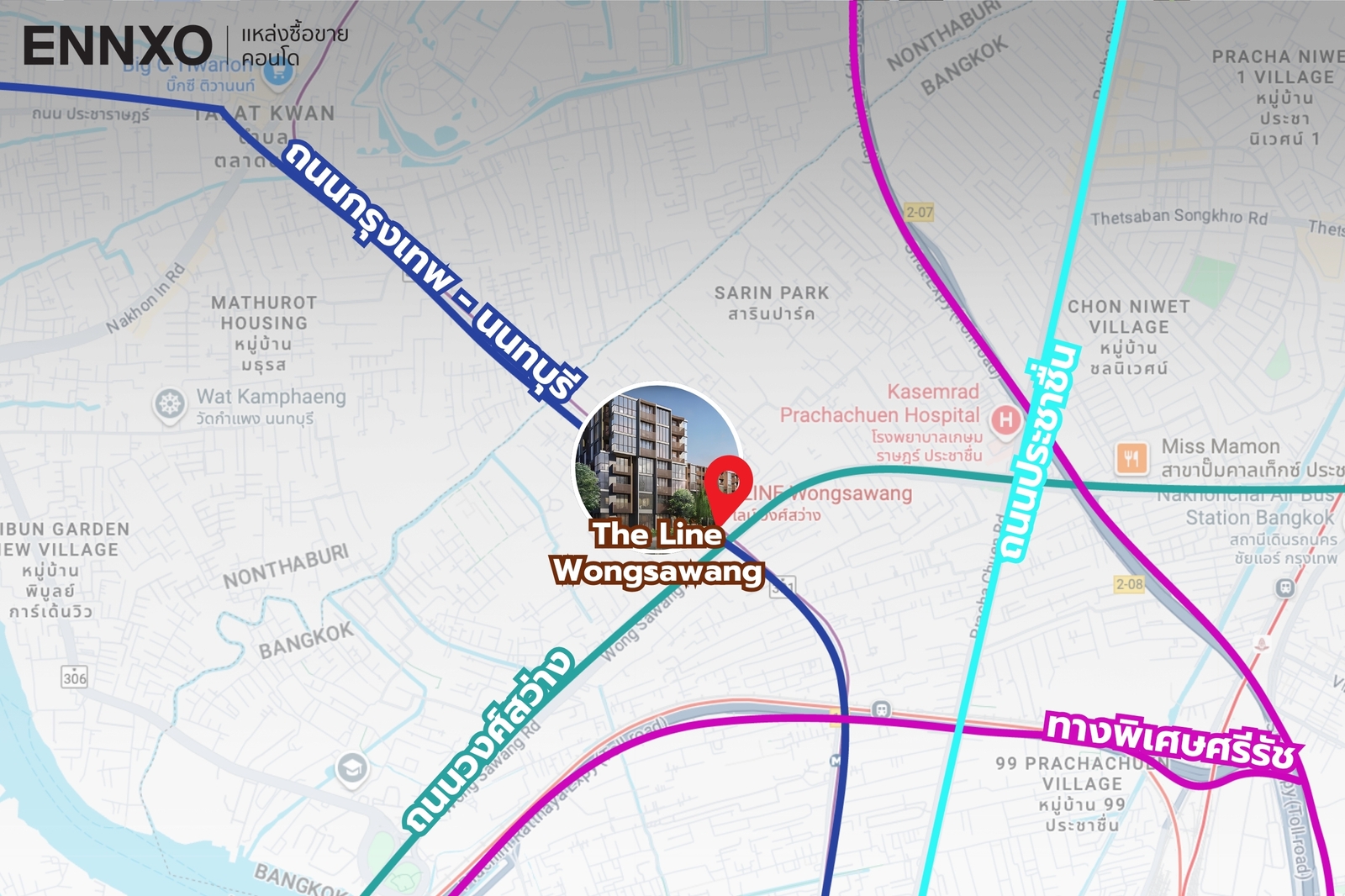 แผนที่คอนโด-the-line-วงศ์สว่าง-ที่อยู่