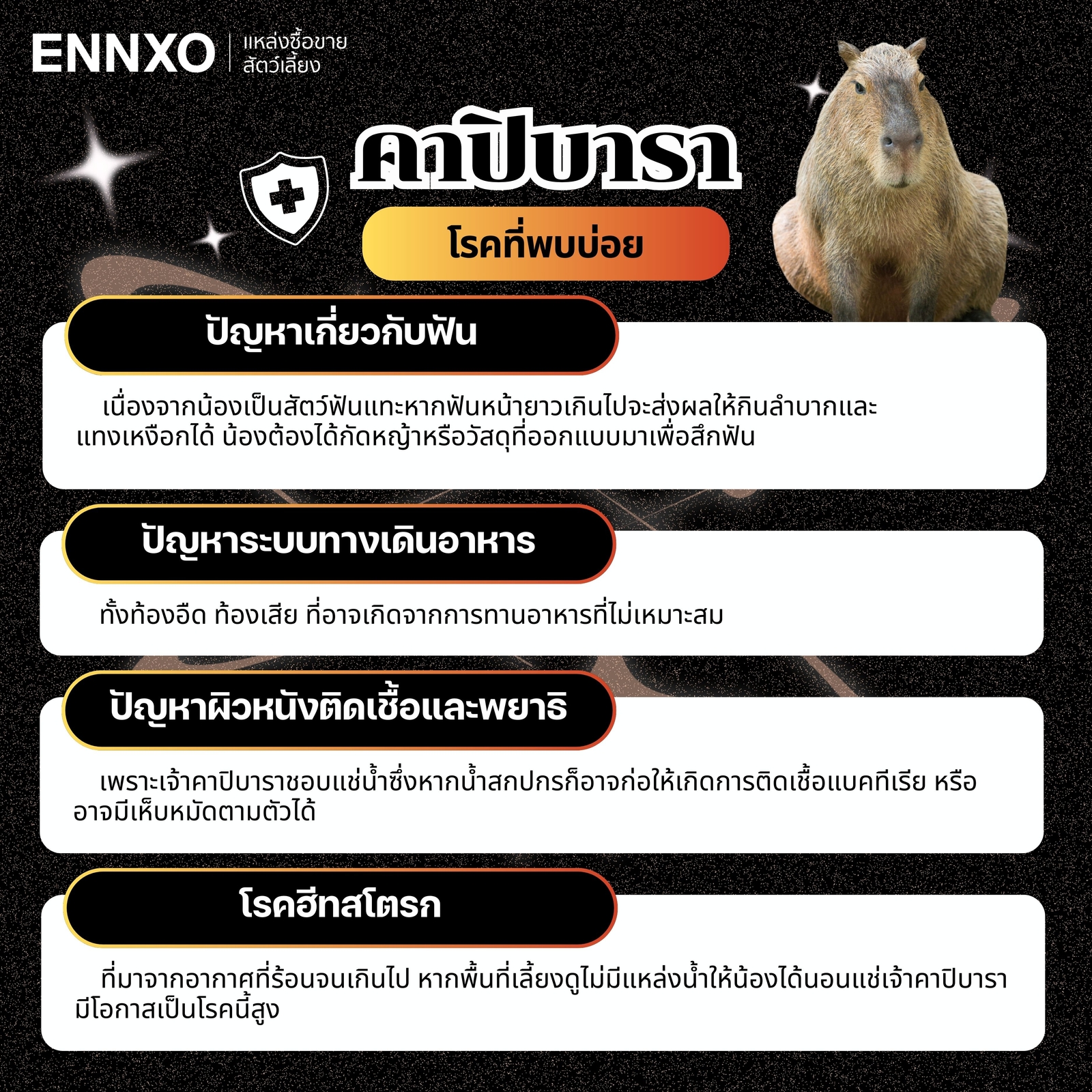 โรคที่พบบ่อยในคาปิบาร่า