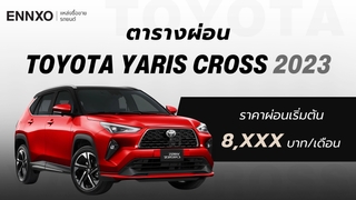 ราคาและตารางผ่อน All New Toyota Yaris Cross 2023 รุ่นใหม่ ล่าสุด