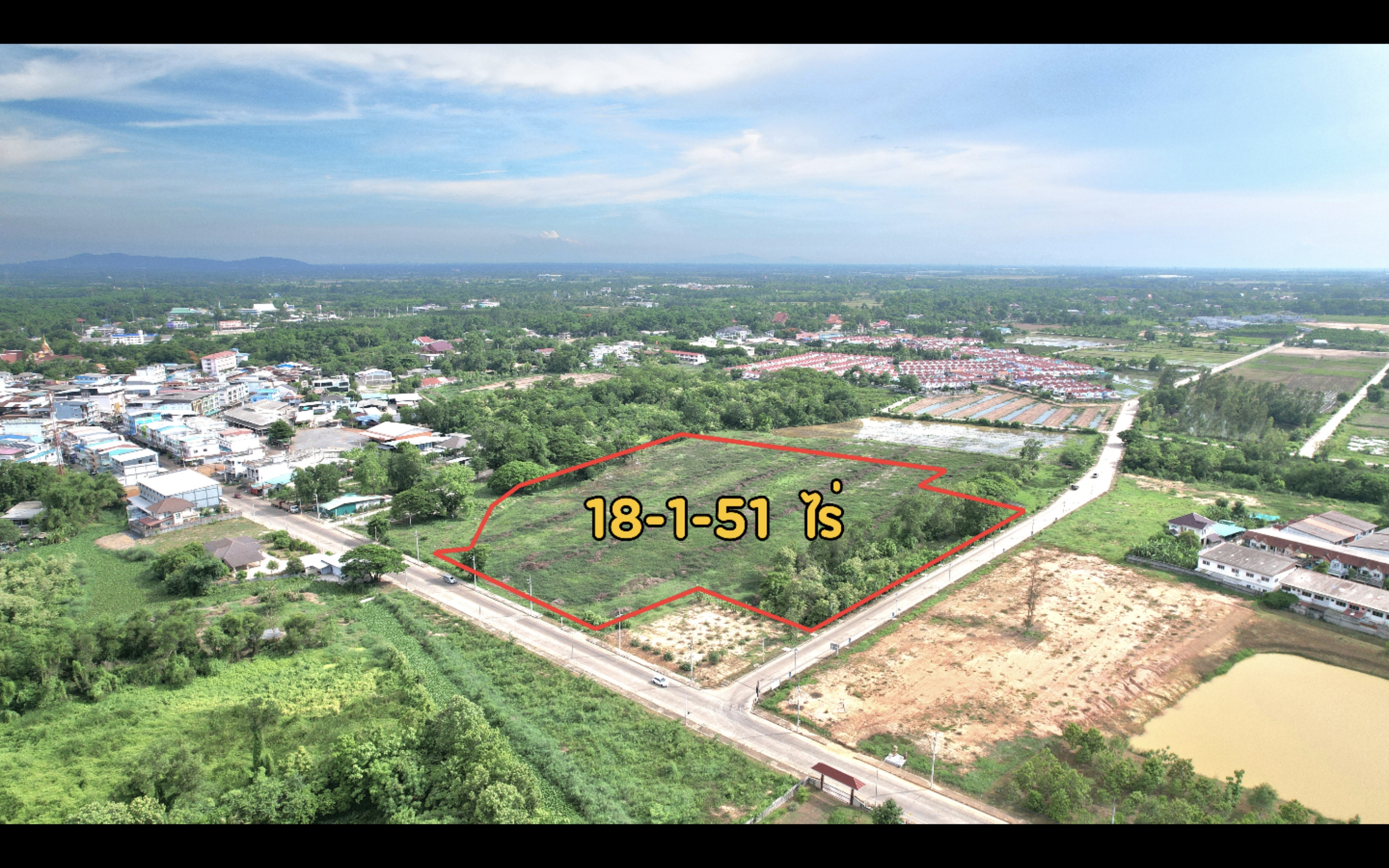 ขายที่ดิน 18 ไร่เศษ ใจกลางพนมสารคาม ผังสีส้ม(ม.6) ติดถนน 2 ด้าน ทำเลหายาก 4