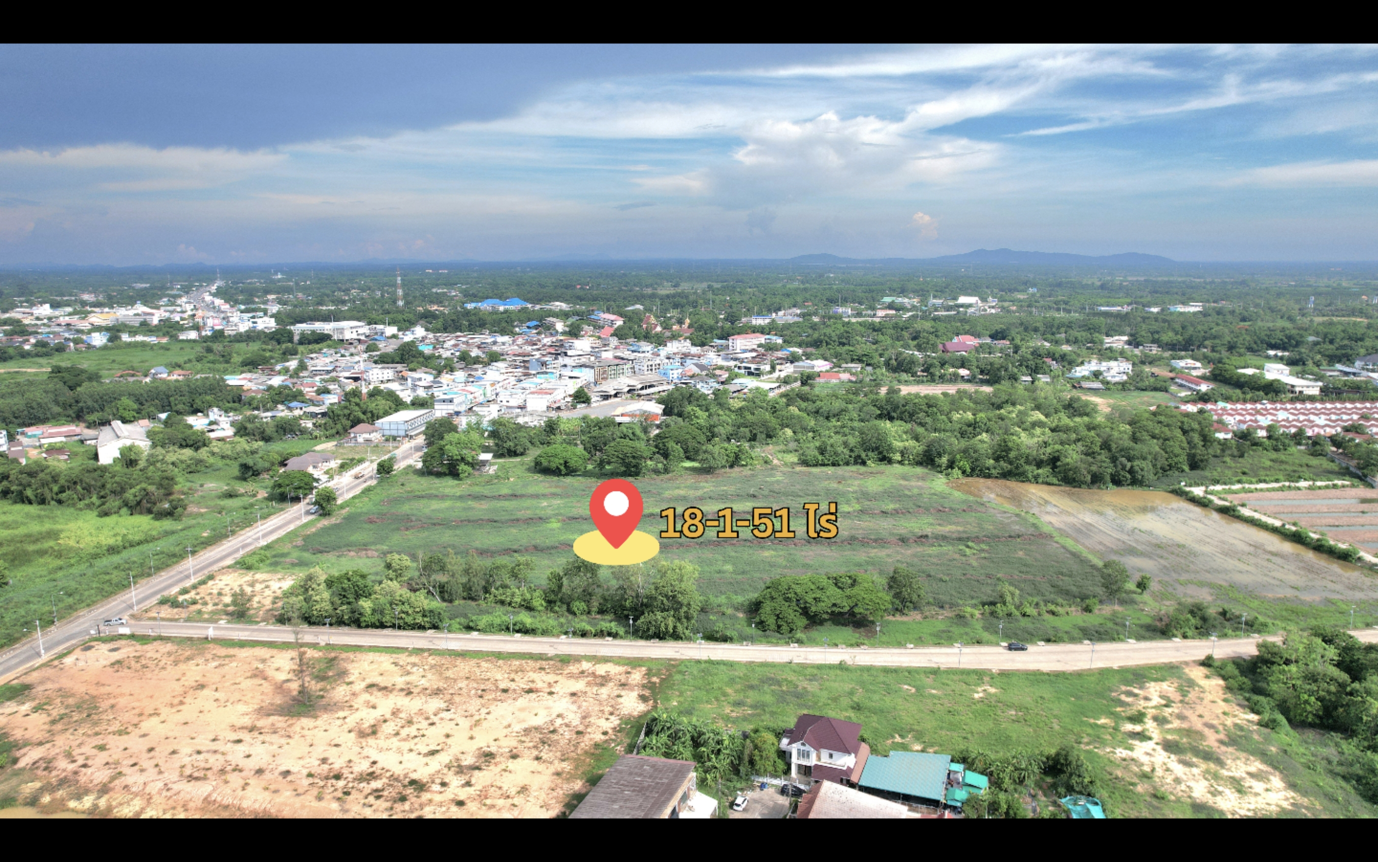 ขายที่ดิน 18 ไร่เศษ ใจกลางพนมสารคาม ผังสีส้ม(ม.6) ติดถนน 2 ด้าน ทำเลหายาก 11