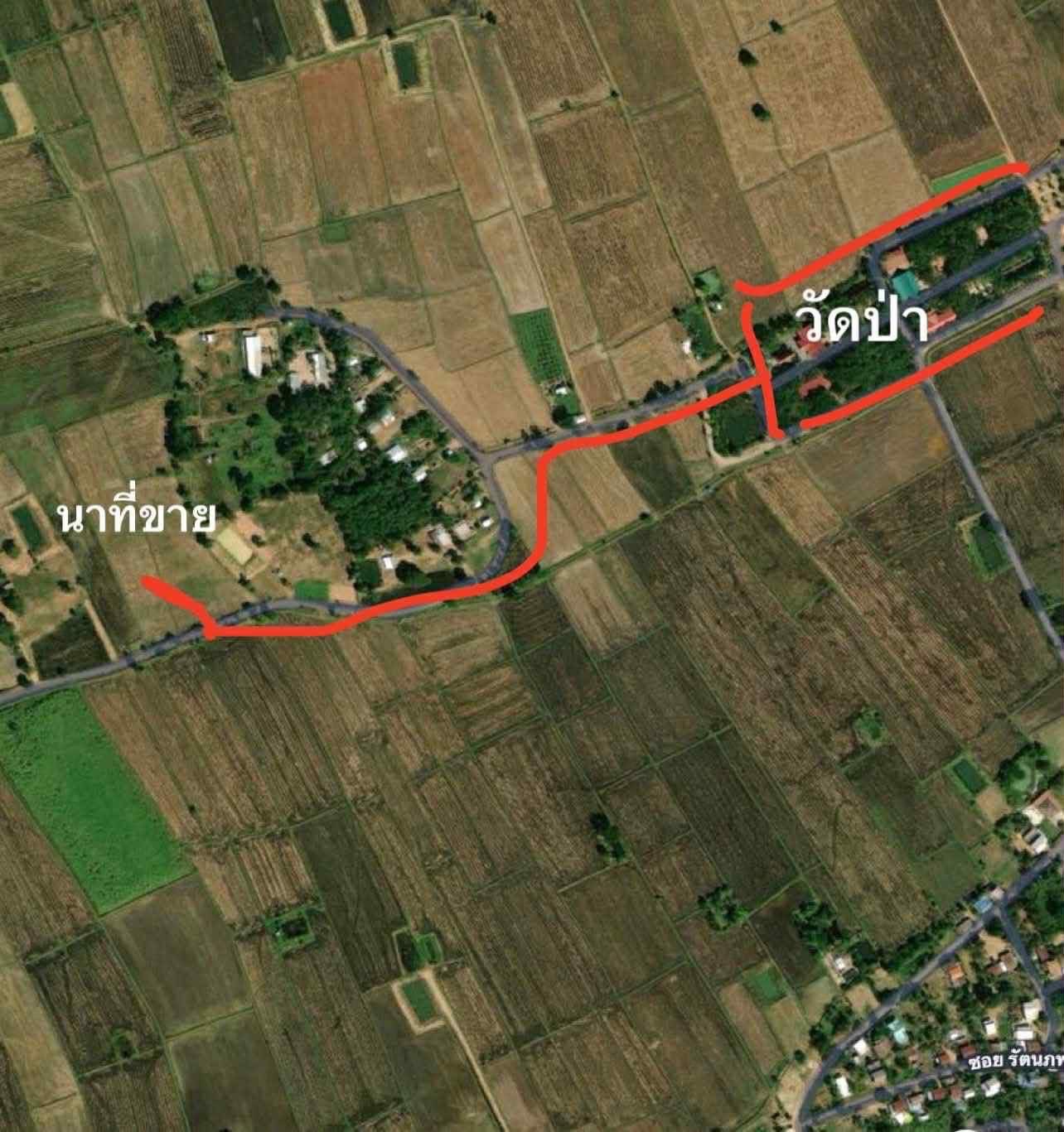 📍ขายที่นา 4ไร่ 3งาน 3.1ตารางวา หน้ากว้าง 40 เมตร น้ำไม่เคยท่วม มีไฟฟ้า น้ำปะปา  ติดถนน 7