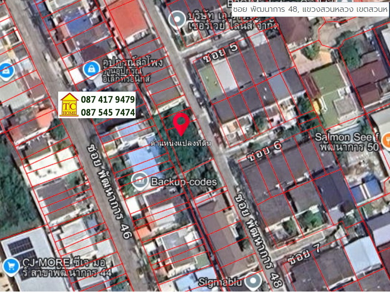 ขายที่ดินรวมประมาณ 92 ตรว. พัฒนาการ 48 ใกล้โลตัส ทางด่วนมอเตอร์เวย์ 9