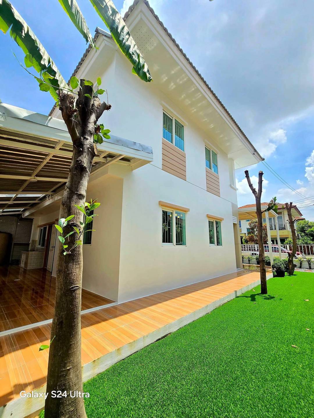 🪴☘️หมู่บ้านคุณาภัทร5  ถนนบ้านกล้วย🪴☘️ บ้านเดี่ยว 2 ชั้น มีห้องนอนชั้นล่าง ตกแต่งใหม่พร้อมอยู่ ถนนบ้านกล้วย-ไทรน้อย มีรปภ ตลอด 24 ชั่วโมง 3