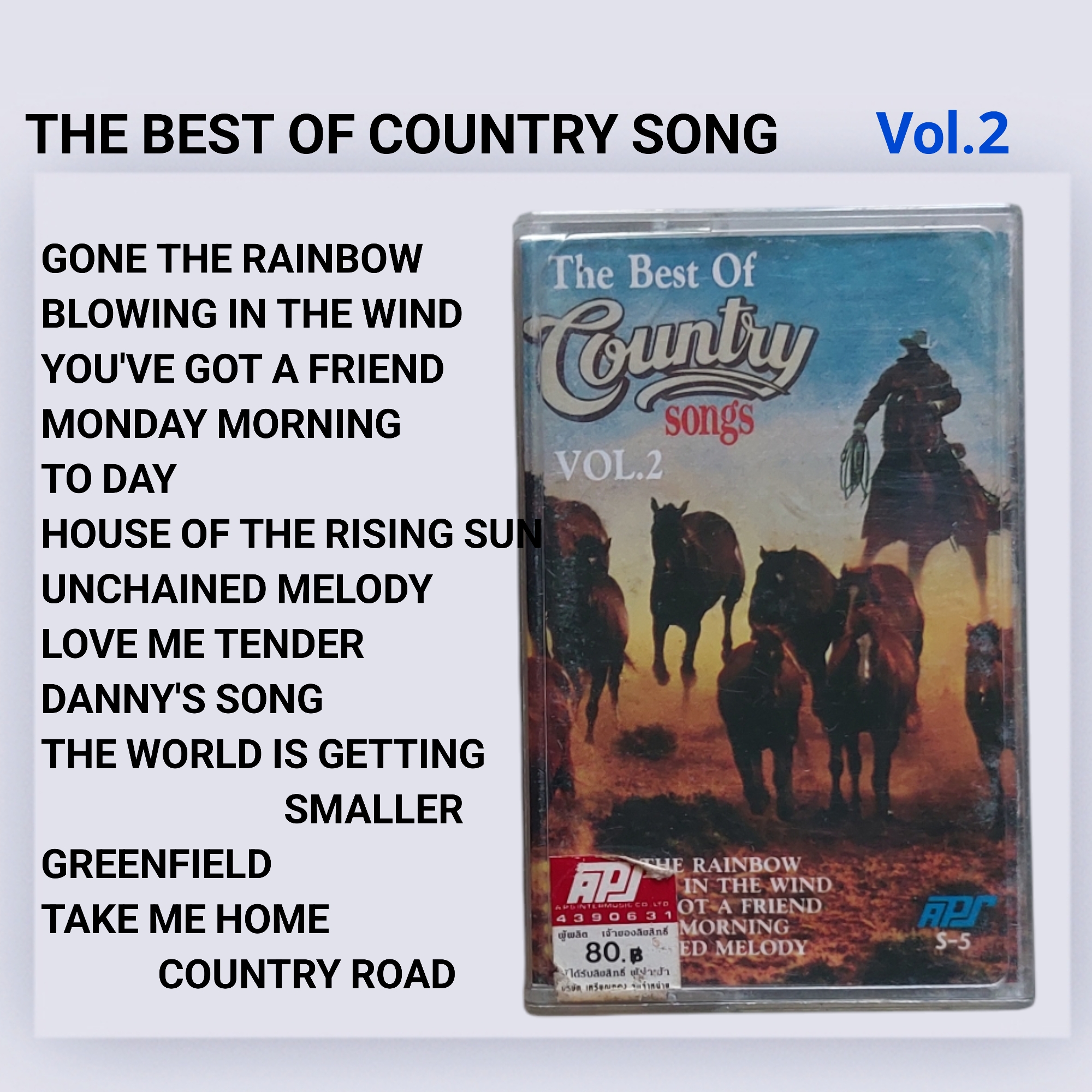 □มือ2 เทปเพลง The Best Of #Country Song□อัลบั้ม Vol2 (ลิขสิทธิ์แท้)(แนว คันทรี country)