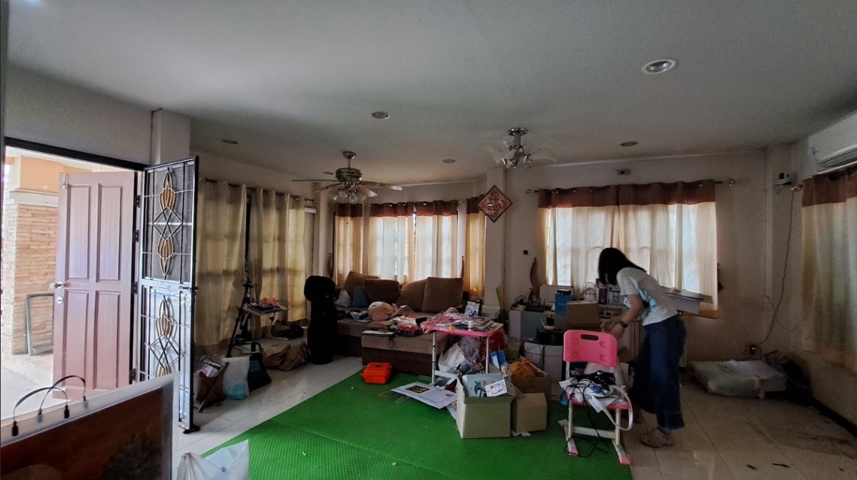 ขายบ้านเดี่ยวมือสอง หมู่บ้านณัฐชากรีนวิลล์ (Baan Natcha Greenville) ซ.กันตนา เนื้อที่ 96.3 ตร.ว. ใกล้เซ็นทรัลเวสต์เกต รถไฟฟ้าสายสีม่วงสถานีตลาดบางใหญ่ 8