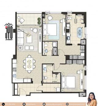 JY-S0038-ขาย บ้านสินธร (Baan Sindhorn) ขนาด 126.88 ตร.ม. 2.5 ห้องนอน 2 ห้องน้ำ ชั้น 4 ใกล้ BTS ราชดำริ, MRT สีลม รูปที่ 8