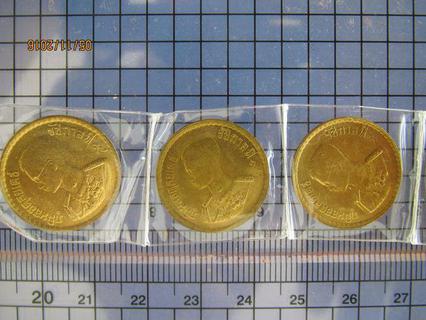 048 เหรียญกษาปณ์หายาก ร.9 เหรียญ 25 ส.ต. ปี 2500 เนื้อทองเหล รูปที่ 2