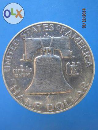 890 เหรียญเนื้อเงินล้วน  HALF DOLLAR ปี1964 1962 1942 รูปที่ 1