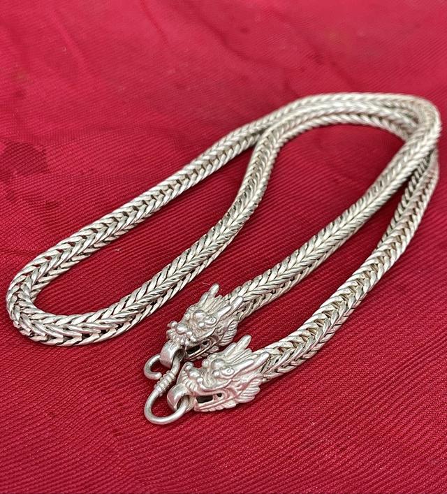 สร้อย สร้อยเงิน สร้อยคอเงิน หัวลายมังกร
