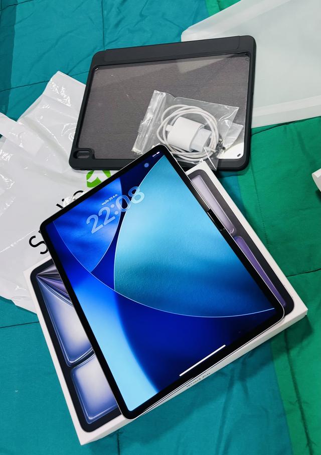 Apple iPad Air 13 M4 Wi-Fi 128GB - Space Grey 2026 (EXP 10 08 2027) +ฟิล์ม+เคสอย่างดี+Adaptor ซื้อมาได้10วัน ปล่อยต่อถูกๆ เพราะไม่ได้ใช้งาน