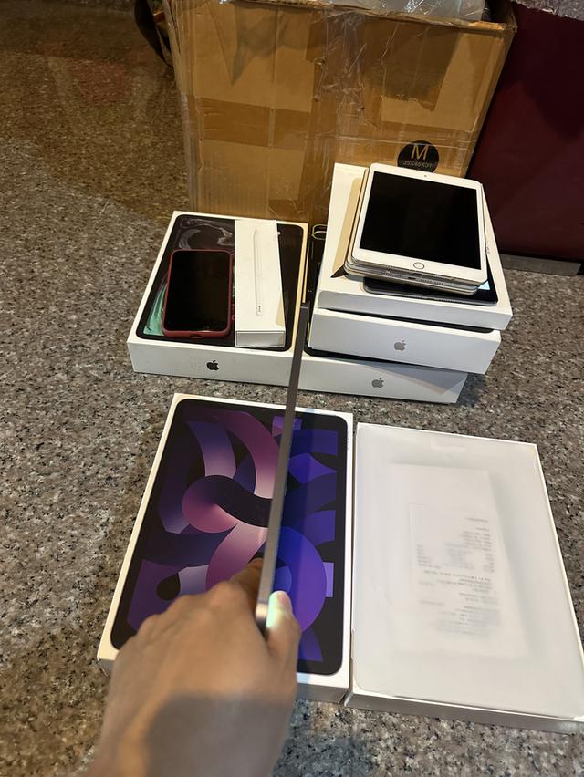 ขายiPadAir5 M1 สีPurple64กิ๊กสูนTrue Wifi Celluerใส่ซิมได้ยกกล่องอีมี่ตรงไร้รอยตกใช้งานดีถูกๆ 5