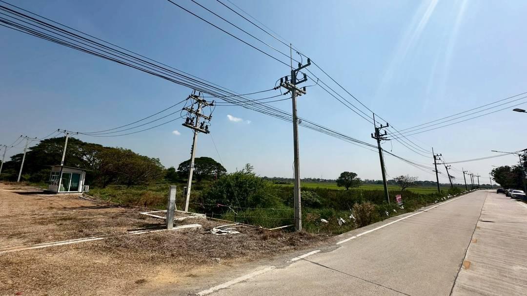 ที่ดินติดถนน ปทุมธานี สามโคก 14 ไร่ แปลงสวย ตำบาลบางเตย ใกล้มหาลัยชินวัตร 6