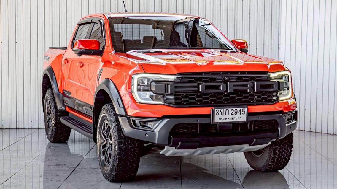 FORD RANGER 2.0 RAPTOR BI-TURBO 4WD ปี 2023 จด 2024 สีส้มโฉม DOUBLE CAB