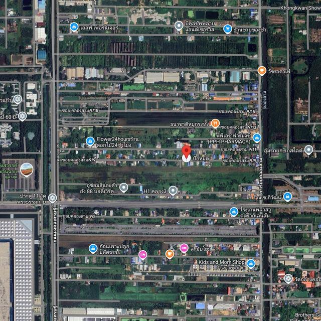 ขายที่ดินซอยคลองสาม 9/9 พื้นที่ 104 ตร.ว.(สี่เหลี่ยมผืนผ้า) 2