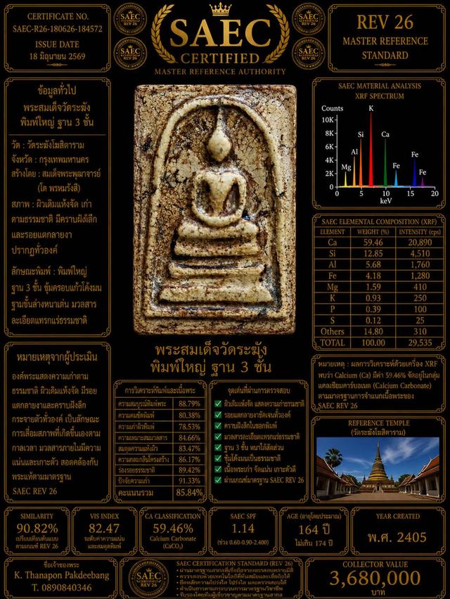 พระสมเด็จวัดระฆัง พิมพ์ใหญ่