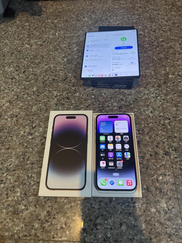 ขายๆๆๆถูกๆๆไอโฟน14Proสีใหม่หายากPurple 128กิ๊กยกกล่องอีมี่ตรงสภาพสวยๆใช้งานปกติหมดทุกๆฟังชั่นเครื่องรีสโตได้ตลอดไม่มีติดไอคราว ( สูนไทยแท้เดิมๆหายากม