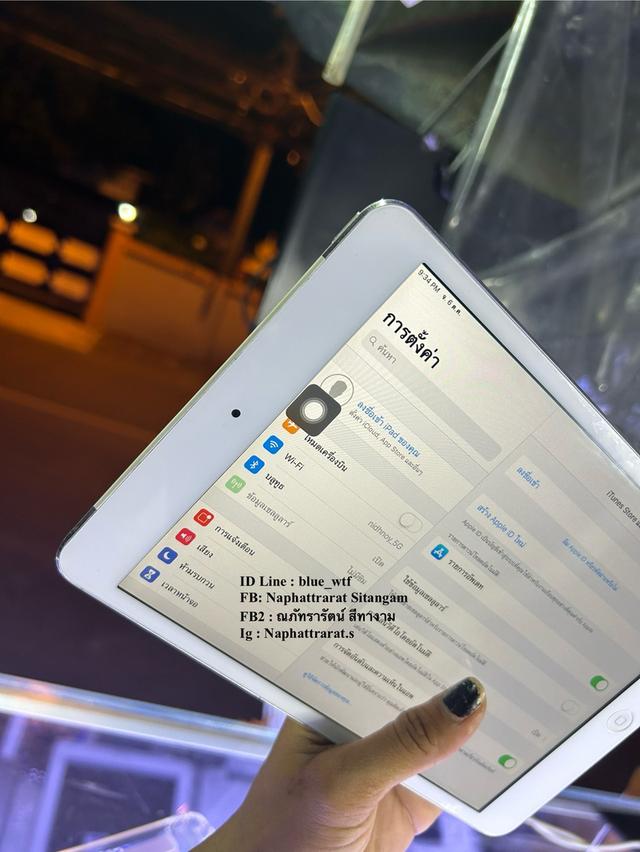 IPad mini2 64GB TH ใส่ซิมได้ WiFiได้ไม่ติดIcloudรีเซ็ตแล้ว โหลดแอพได้ ใช้งานปกติ