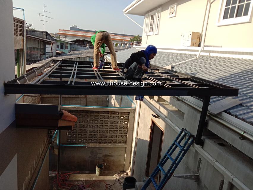 รับเหมา ต่อเติม โครงหลังคา กันสาด ห้องครัว เทพื้น ปูกระเบื้อง 0950920028 2