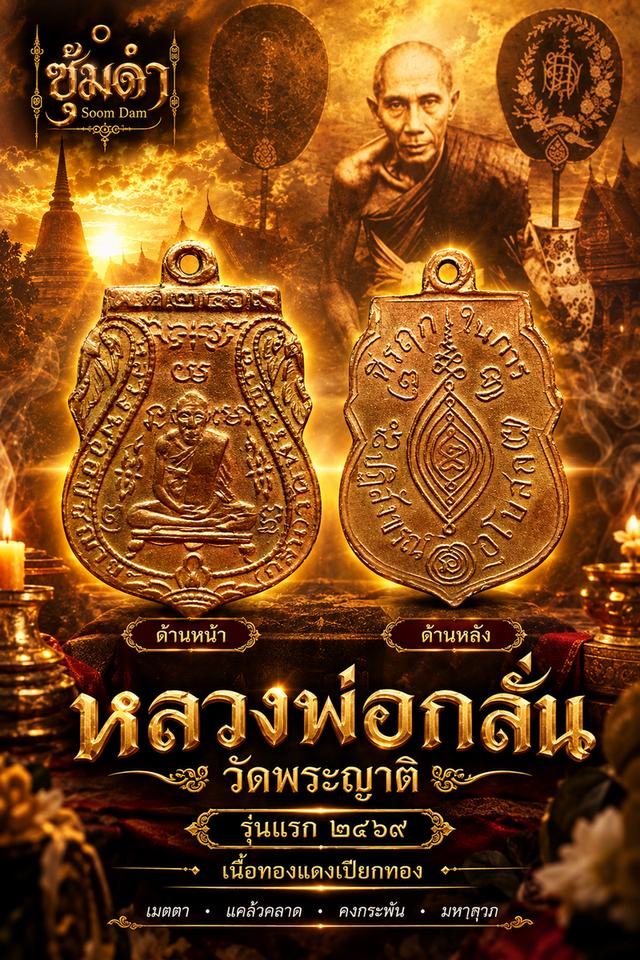 🎯 หลวงพ่อกลั่น วัดพระญาติ (ขอเบ็ด) แท้ รุ่นแรก 2469