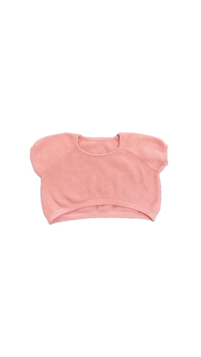 เสื้อมือสองเอวลอยสีชมพู