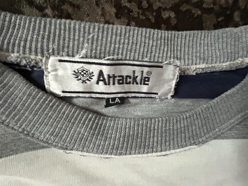 [เปิดขาย] RARE VINTAGE 90s ATTRACKLE "ROUNDISH WORLD" STRIPE TEE🔥 รูปที่ 4