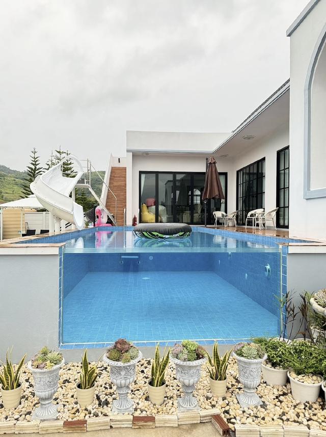 ขายบ้านพูลวิลล่า 1 ชั้น 168 Pool Villa Khao Kho ทุ่งสมอ เขาค้อ เนื้อที่ 150 ตร.วา วิวเขาและกังหันลม สระส่วนตัว หลังสุดท้ 6