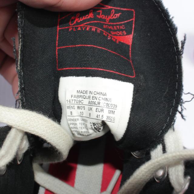 CONVERSE ผ้าใบหุ้มข้อมือสอง ลายขาวสลับดำ สภาพเหมือนใหม่ จัดส่งฟรี!!! เก็บปลายทาง 8