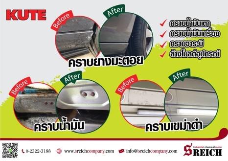 น้ำยาล้างคราบจาระบีฝังแน่น   Kute cleanser and degreaser ผลิตภัณฑ์ทำความสะอาดประสิทธิภาพสูง