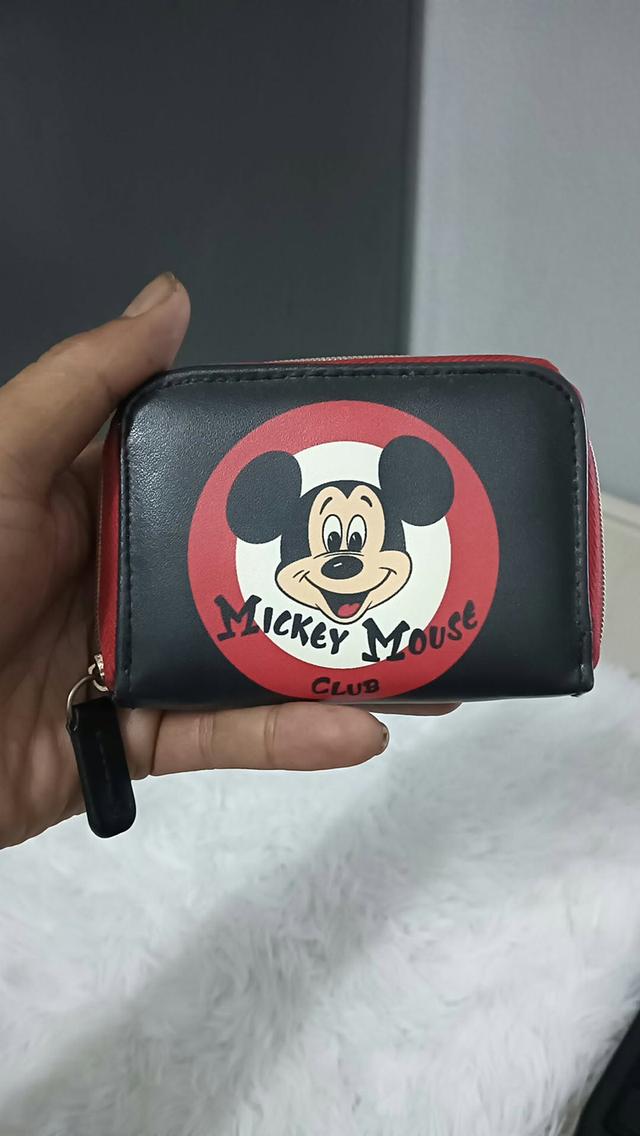กระเป๋าใส่เหรียญและบัตรทรงพับรอบ (Coin & Card Wallet) ลาย Mickey Mouse Club ลิขสิทธิ์แท้ Disney งานญี่ปุ่นมือสองสภาพดีเยี่ยมครับ รูปที่ 5
