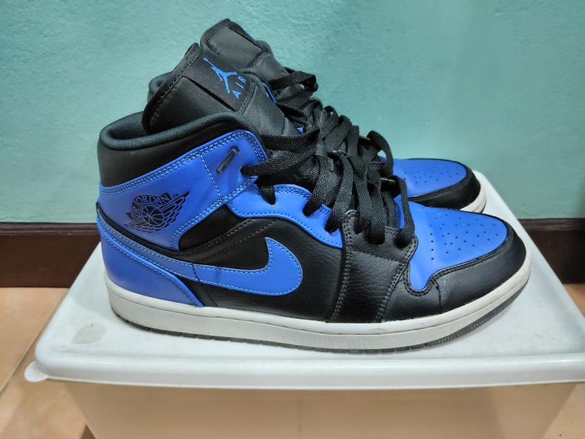 Air jordan 1 mid สีน้ำเงิน มือสอง