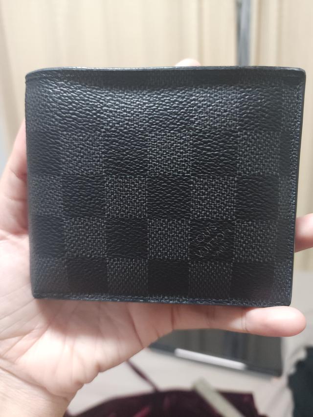 louis vuitton louis vuitton amerigo wallet damier graphite  9