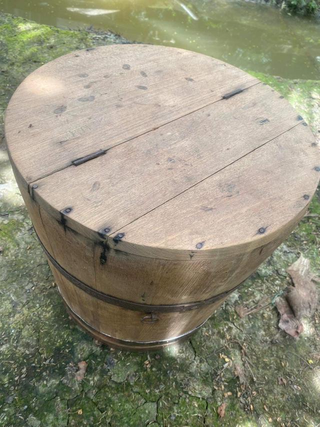 ถังไม้โบราณ มีฝาปิด แบบสพาย ถังไม้ใส่ของแบบโบราณ 9