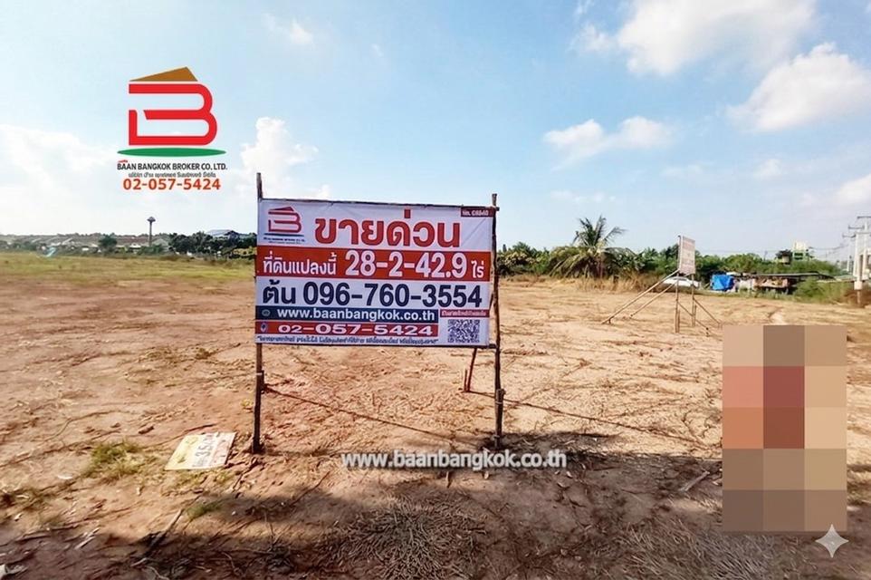 ที่ดินเปล่า ติดถนนสาย ปท.3004 (ลำลูกกา-คลอง 7) เนื้อที่ 28-2-42.9 ไร่ ใกล้สามแยกไฟแดง เส้น 3004 อำเภอลำลูกกา จังหวัดปทุมธานี 1
