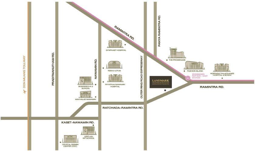 CM04485 ด่วน ขายดาวน์ คอนโด แลนด์มาร์ค แอท แกรนด์ สเตชั่น Landmark @ Grand Station by Siamese Asset ใกล้ แฟชั่น ไอส์แลนด์ ติดถนนรัชดา-รามอินทรา 5