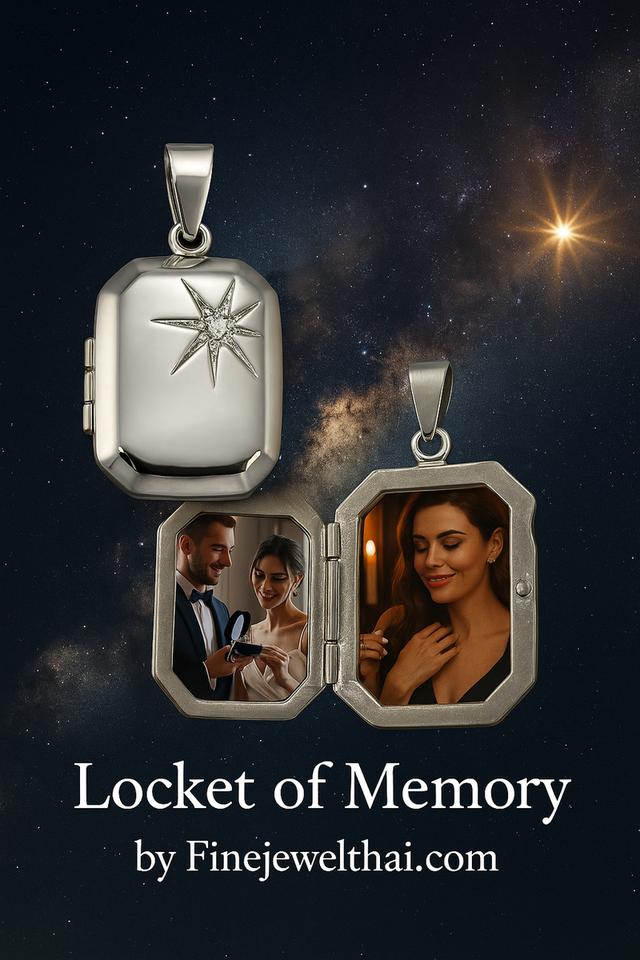 Finejewelthai จี้ล็อกเก็ต ฝังเพชรพรีเมี่ยม ของขวัญปีใหม่ P1177cz