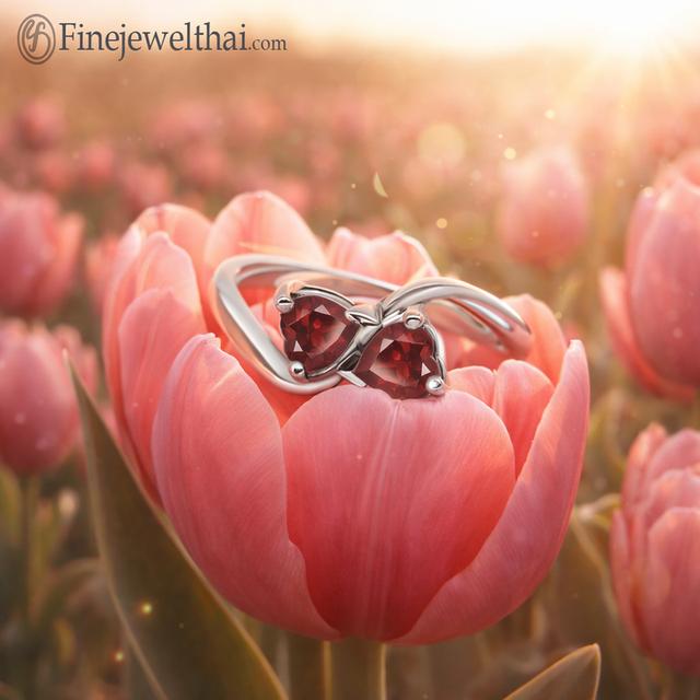 Finejewelthai แหวนพลอยแท้ แหวนโกเมน R1159