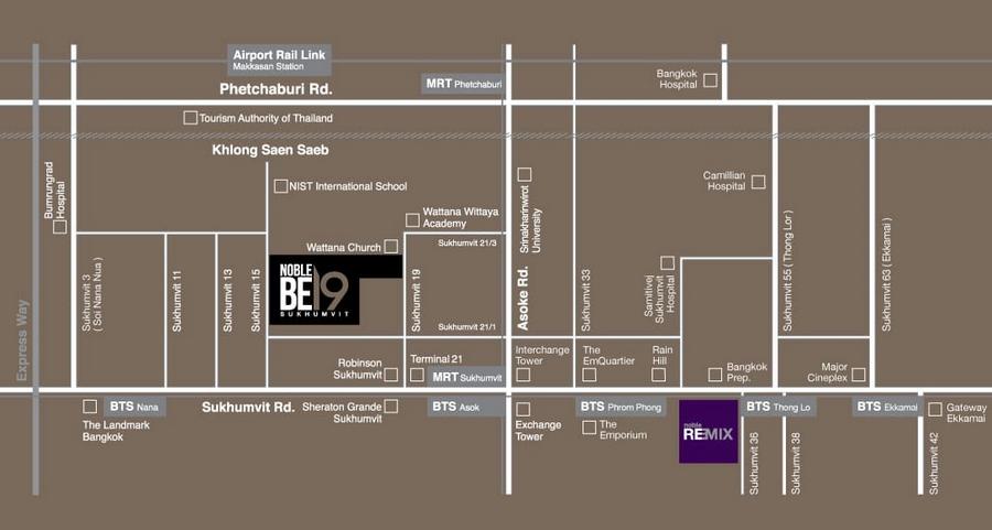 Condo Noble BE19 @BTS Asoke Station 52.07 sq.m 2 Beds 2 Baths 19th floor With private garden 13